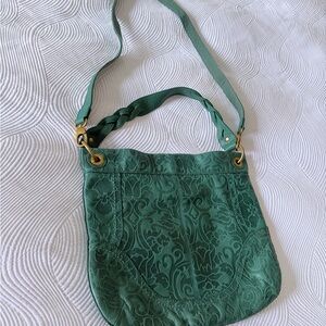 Fossil leather Green Patterned Women's Bag